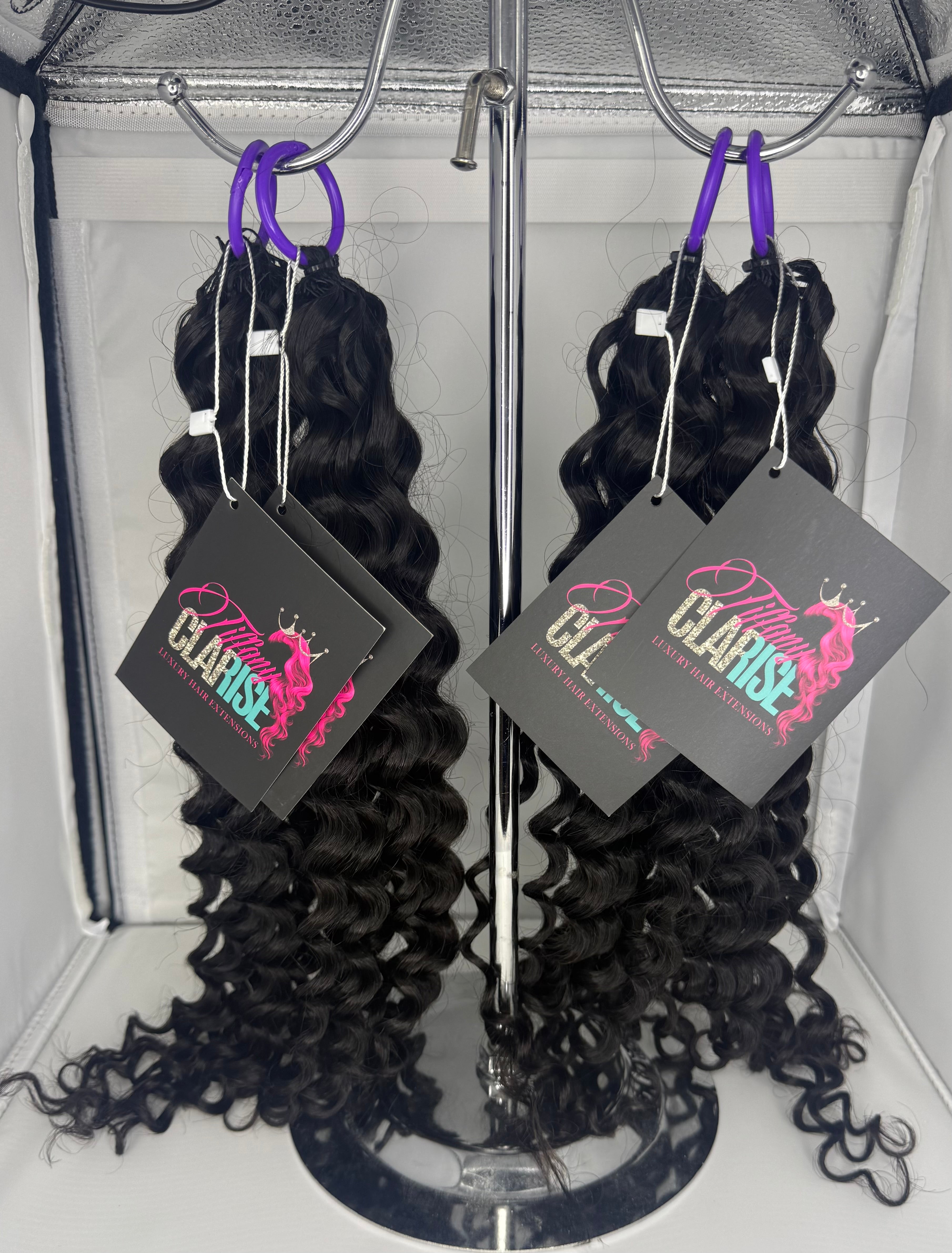 ヘアーオーナメント Deep Wave Human Crochet Hair 4pack – Tiffany Clarise Salon Studio