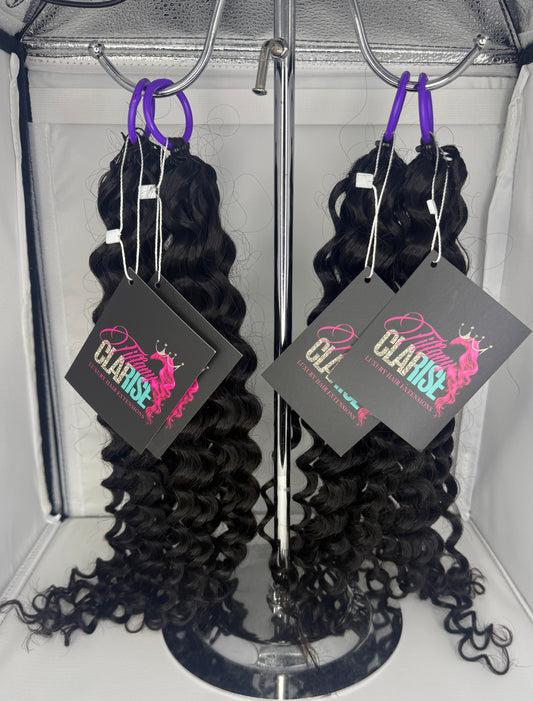 Deep Wave Human Crochet Hair 4pack